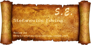 Stefanovics Edvina névjegykártya